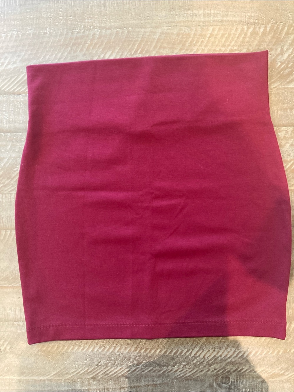 Red Burgundy Cefian Pencil Bodycon Skirt
